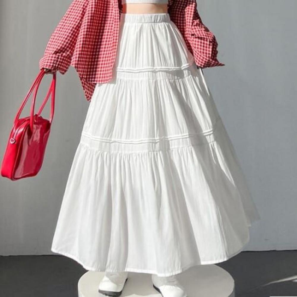 Navava Women Natural Mood Flare Long Skirt Ns441
