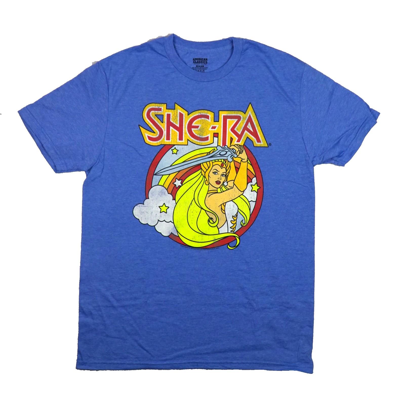 She-Ra Adult New T-Shirt - Distressed Sword Swinging Circle Logo Pic XXXXL