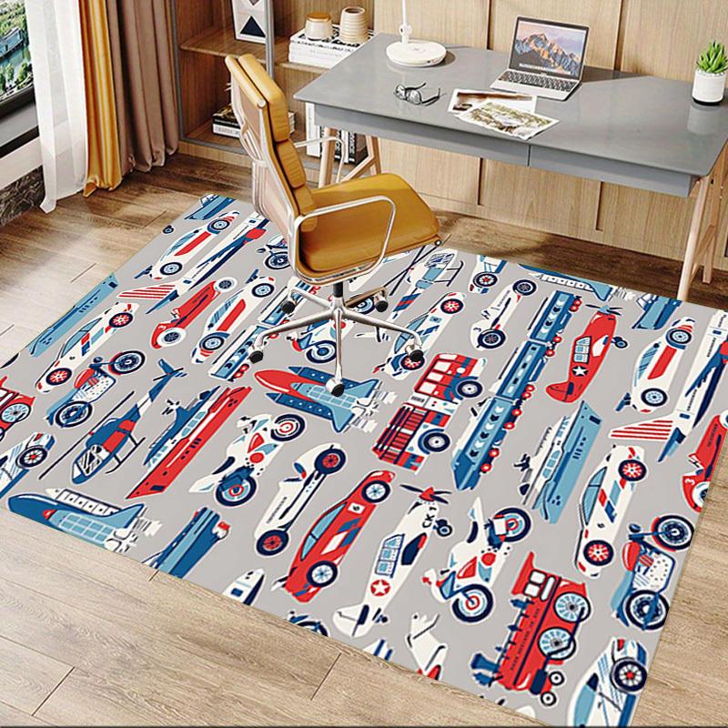 1PC Transportation Vehicles Extra Large Non-Slip Floor Carpet, Office, Family, Bedroom, Studio - Large Area Rug Indoor Rugs, Vibrant Colors-W306