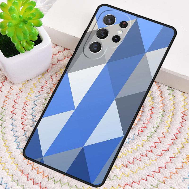 Geometric Stripy Triangle Silicone Phone Case For Samsung Galaxy note 10 pro S26 S25 S24 S23 S22 S21 Plus S25Ultra Capa Cover