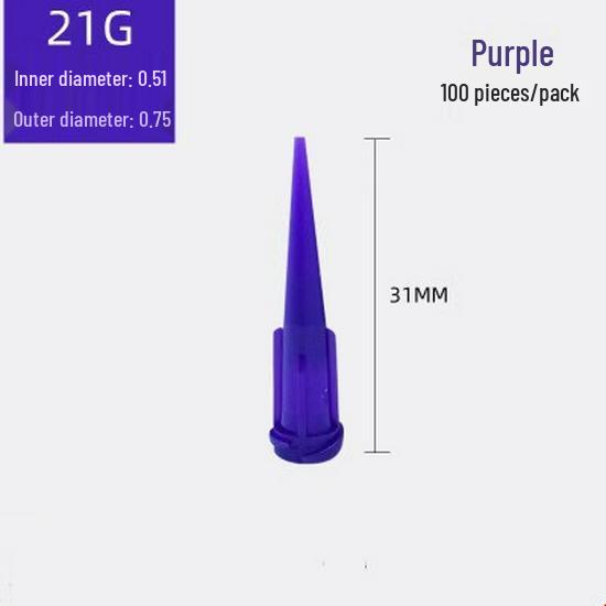 All-Plastic Bevelled Glue Dispensing Needle Tip for Injection Syringe and Machine Use