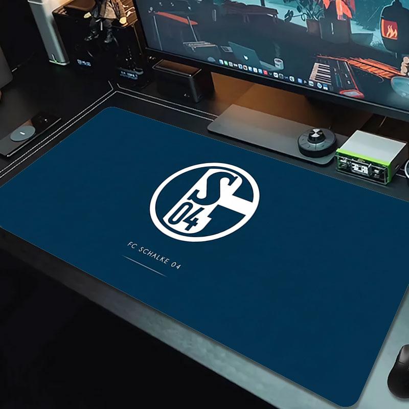 FC Schalke 04 Large Size Mouse Pad Large Gaming Table Cushion Non-slip Laptop Tablet Big Mousepad XXL Mat Mini PC Playmat With Lock Edge