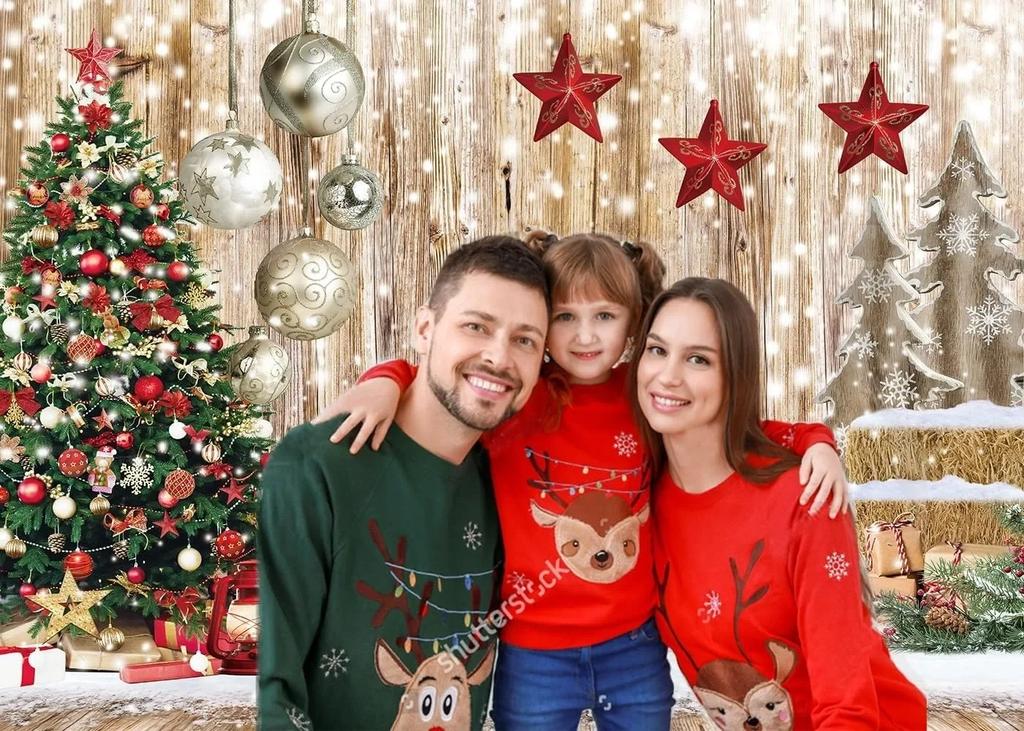 Sfondi di Natale per Fotografia Sfondo Invernale con Neve Sfondo con Pavimento in Legno Albero di Natale Regalo Sfondo Festa di Famiglia di Natale