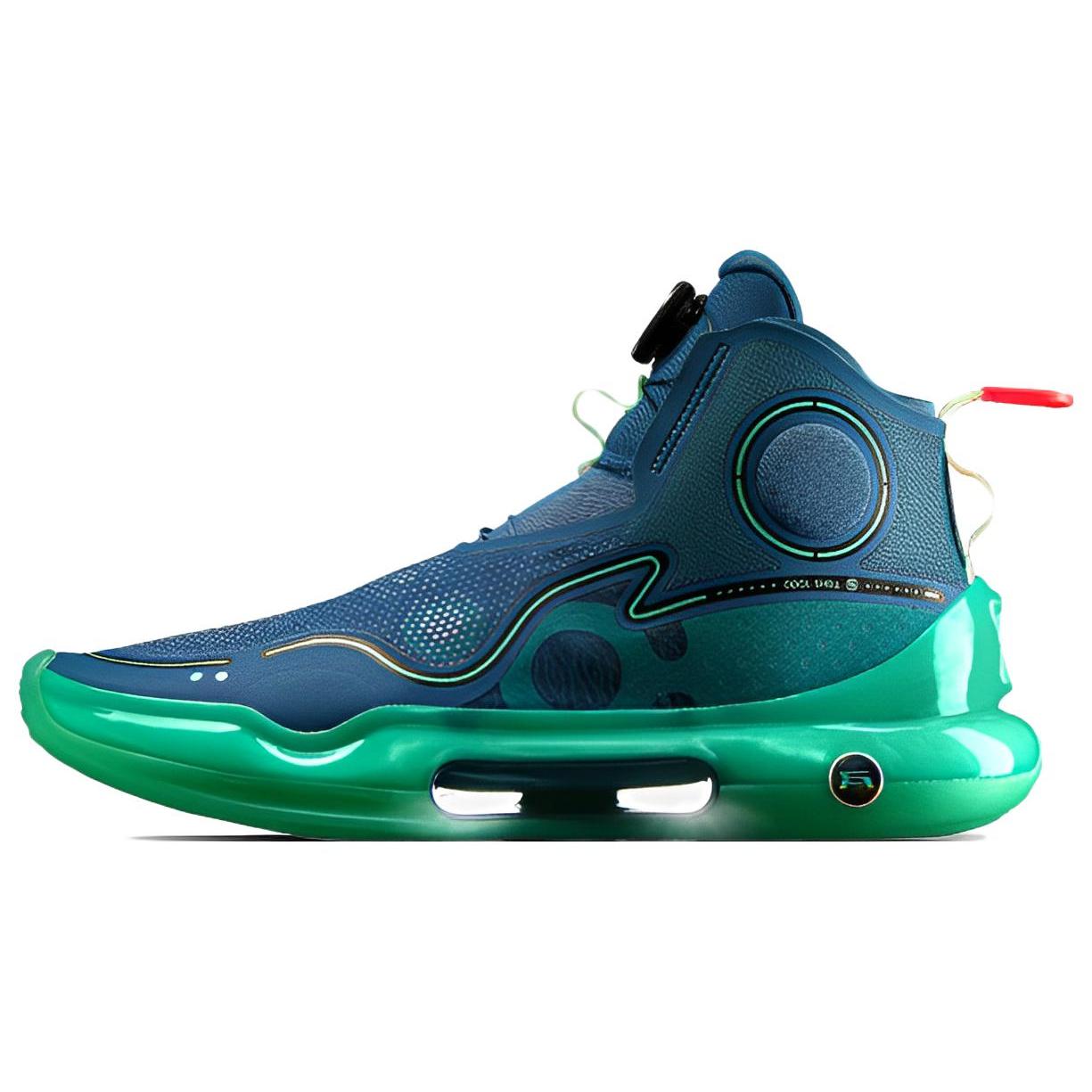 

Новые профессиональные соревновательные баскетбольные кроссовки LiNing YuShuai Evolution Rebound с высоким верхом, темно-бирюзово-синие ABAR041-4 41