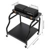 Foldable Foot Spa Trolley Cart with Wheels, 2-Tier Manicure Pedicure Station for Home Salon, Mobile Foot Bath Table with Brakes