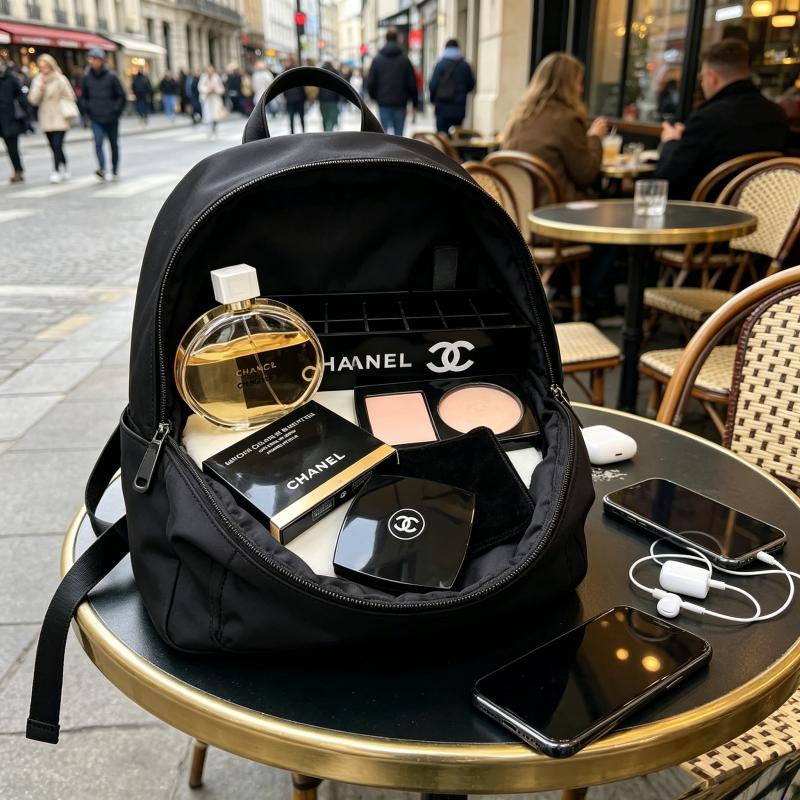 Chanel Foldable Pocket Vanity Mirror, Premium Cosmetic Accessory, Ideal Birthday Gaming Gift for Female Gamers & Gaming Desk Setup Decor
