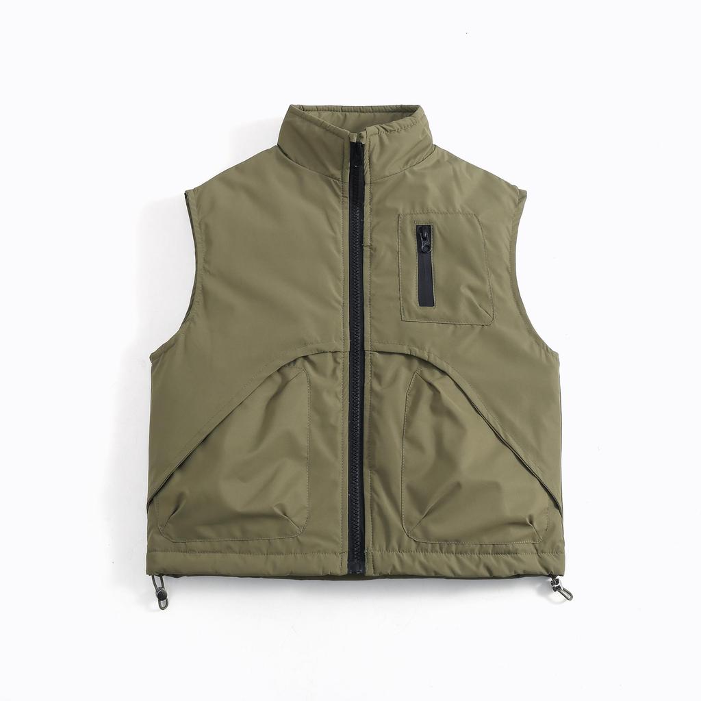 Warme Baumwollweste mit mehreren Taschen für Kinder für Outdoor-Sportarten - Herbst-/Winterstil für Jungen & Mädchen