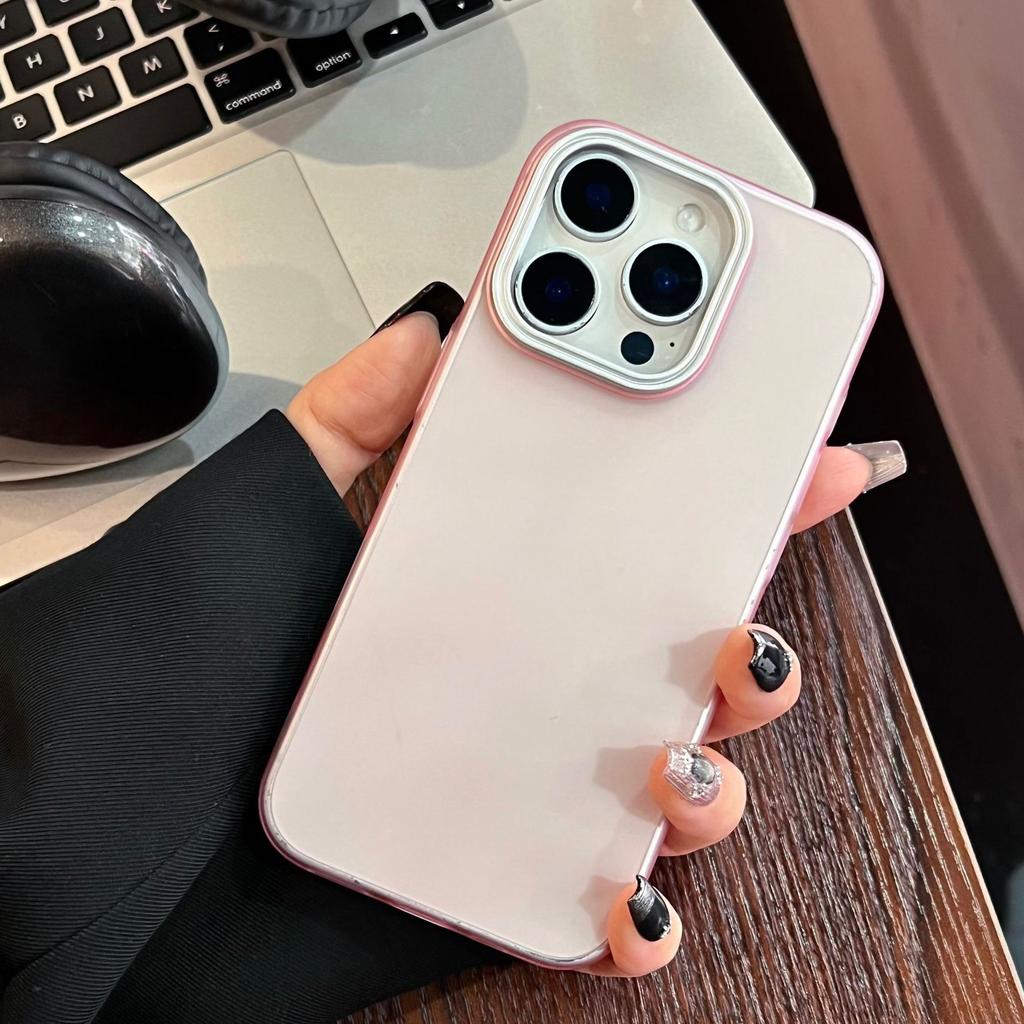 Simple transparent mobile phone case For IPhone15promax magnetic protective cover 16e For Apple case 14plus