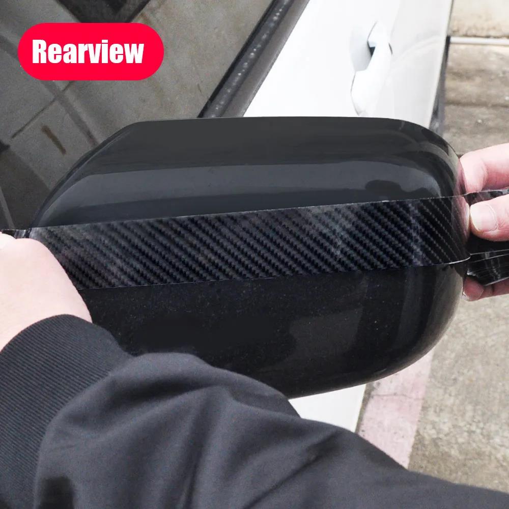 1/2pcs Carbon Fiber Automotive Adhesive Tape Roll Matte Black Protective Car Film Self-Adhesive Film 3D Car Film AccessoriesPinstriping Tape 3