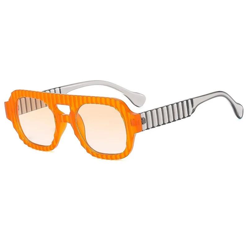 Vintage Double Beams Rectangle Sunglasses Women Men Designer Retro Small Frame UV400 Protection Sun Glasses