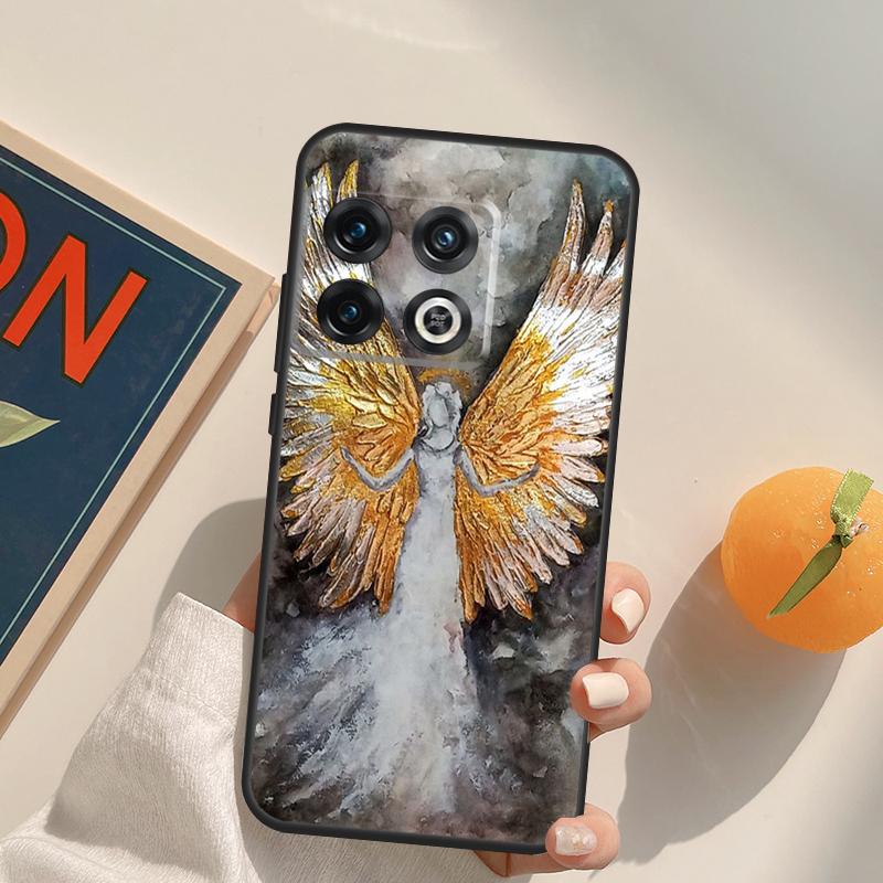 Fantasy Engel Mädchen Flügel Hülle Für OnePlus Nord 5 CE 2 3 4 Lite N20 N30 OnePlus 15 13 12 11 13T 10T 10R 12R 13R Abdeckung