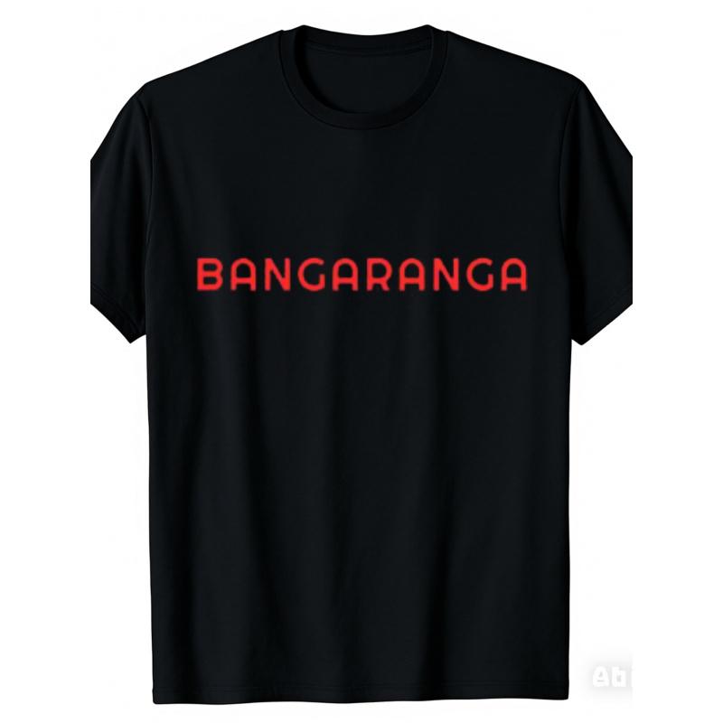 2026 Eurovision Song Contest Fan Support Gifts Fun Bangaranga T Shirt Black Red Text Print Casual Wear Gift 100 Fashionable Versatile Holiday Style