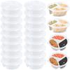 50/100Pcs 150ml Plastic Condiment Containers 3 Compartment Dips Containers Reusable Sauce Cups With Lid Dishwasher Safe Dips