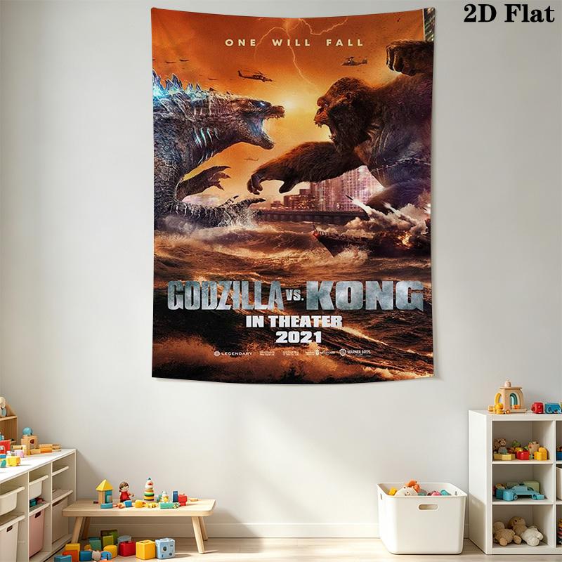 Godzilla Monsters Tapestry Background Cloth Wallmounted Background Cloth Christmas Gift Wall Decoration