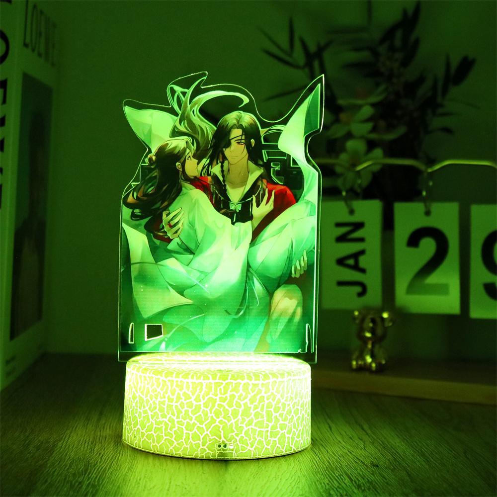 Tian Guan Ci Fu 3D-Lampe, Anime-Figuren, LED-Nachtlicht, 16 Farben, RGB, Smart-Touch, Zimmer, Kinderzimmer, Atmosphäre, Dekoration, Geschenk