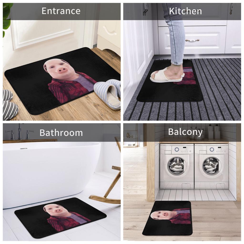 John Pork sta chiamando Tappetino Divertente Antiscivolo Tappeto per Bagno Cucina Camera da Letto 40*60cm