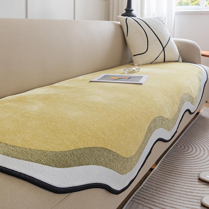 Nieregularna poduszka na sofę z szenili Poduszka o specjalnym kształcie Uniwersalna na cztery pory roku Antypoślizgowa Odporna na zarysowania Jednolity kolor Prosta poduszka