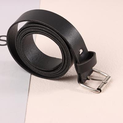 1Pc 100Cm Leather Belt Waist Belts Metal Buckle Waistband Pants Decorative Belt