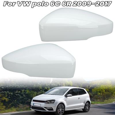 Rearview Mirror Cover Cap For VW Polo 6C 6R 2009 2010 2011 2012 2013 2014-2017 With Buckle Door Mirror Cover Cap Car Accessories