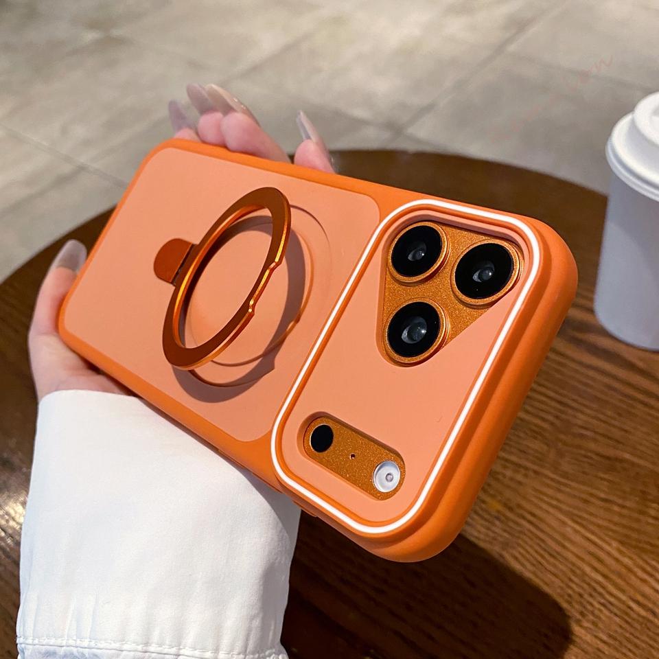 

New Magnetic Phone Case For iPhone 17 Air 13 11 12 14 15 16 Pro Max 17Pro Magsafe Official Stand Wireless Charge Protector Cover For iPhone 17