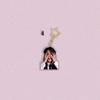 BTS Formal Suit Photo Acrylic Keychain, Bangtan Boys Real Photo Cutout Keyring with Gold Star Charm, Kpop ARMY Fans Bag Pendant