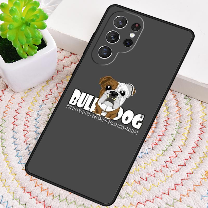 British English Bulldog Soft Phone Case for Samsung Galaxy Note 10 Pro S26 Ultra S23 S24 FE S25 S21 S22 PLUS Shockproof Cove