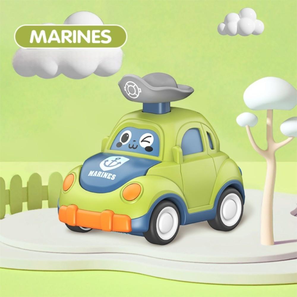 Plastic Mini Druk Op Ga Voertuigen Mini Formaat Traagheid Terug Trekken Auto's Kruipende Speelgoed Vroege Educatie