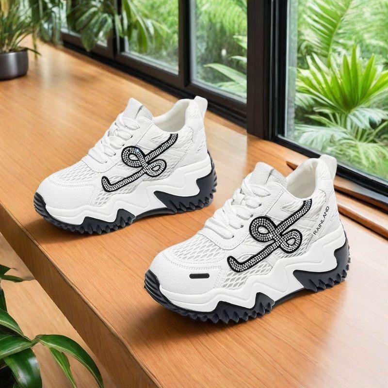 Breathable thick-soled small man new muffin sports and leisure shoes summer soft-soled thick-soled heightened dad shoes women
