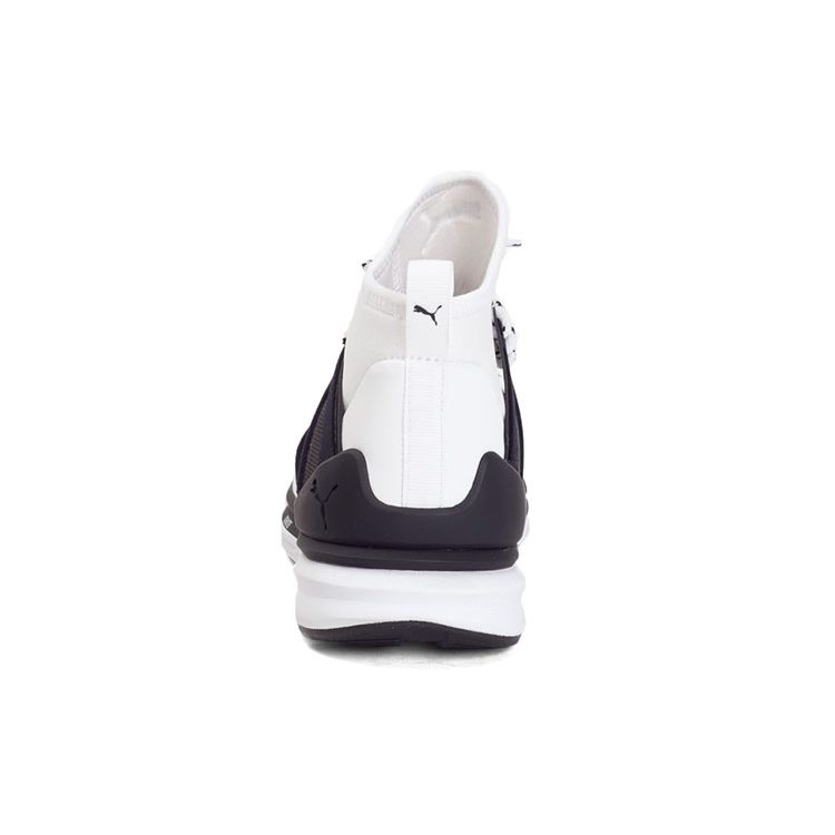 Puma B.O.G Limitless Hi Round Toe Lace-Up Synthetic Leather Cushioning Wear-Resistant Mid-Top Running Shoes Unisex Sneakers White Black 363126-02