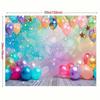 2D Rainbow Colors Birthday Party Backdrop Photography Background Banner