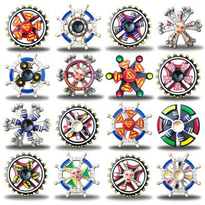 Novo giroscópio de dedo de camada dupla de metal para aliviar o estresse giroscópio de dedo criatividade spinner de mão para crianças brinquedos de alívio do estresse na ponta dos dedos