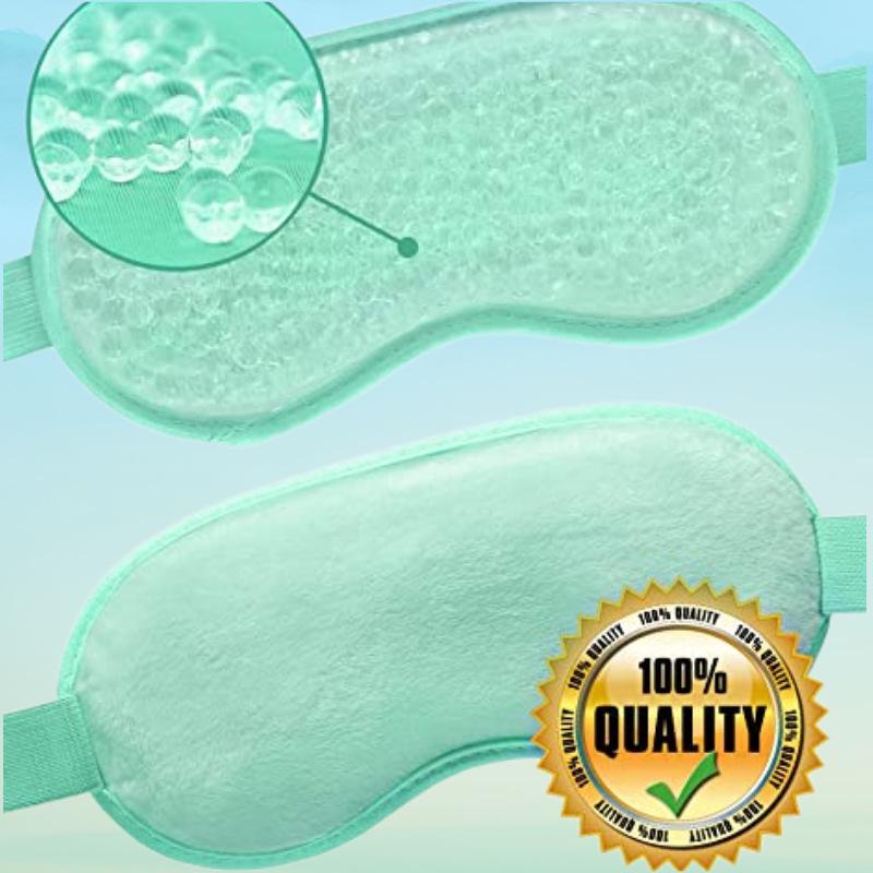 Plush PVC Gel Hot & Cold Eye Mask with Beads - In Stock