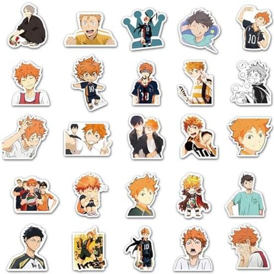 50 pieces Haikyuu sticker set cute anime seal stylish waterproof doodle popular DIY bicycle notebook laptop snowboard skateboard luggage suitcase case