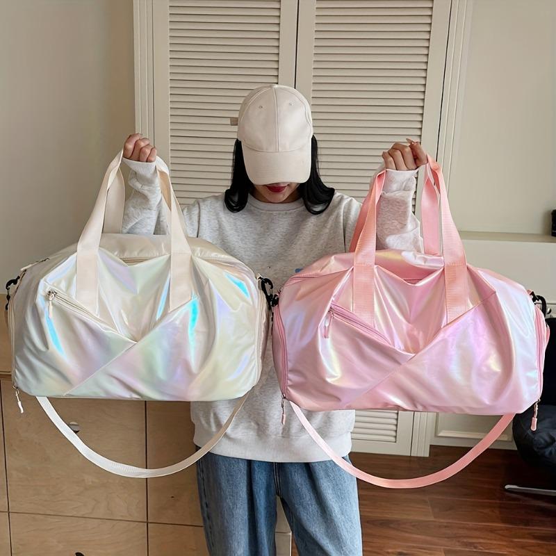 Damen Sport- und Reisetasche mit großem Fassungsvermögen - Sport-Tote aus Nylon mit Schuhfach, verstellbarem Riemen, ideal für Fitness, Reisen, Geschäftsreisen