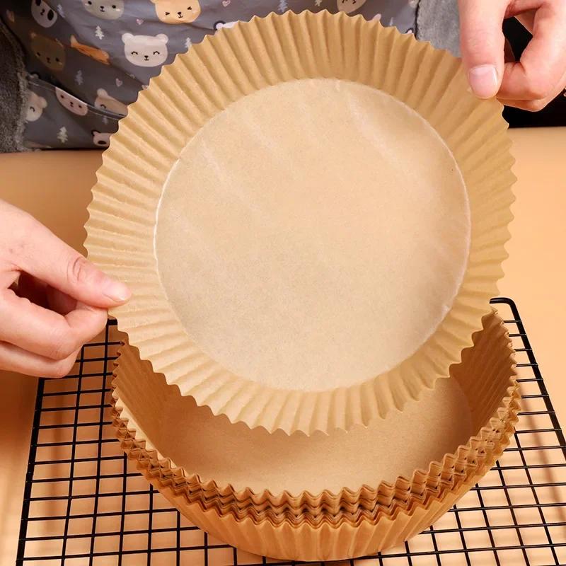 Oil-proof and Oil-absorbing Paper for Air Fryer Baking, Household Barbecue Plate, Food Oven, Kitchen Pan Pad