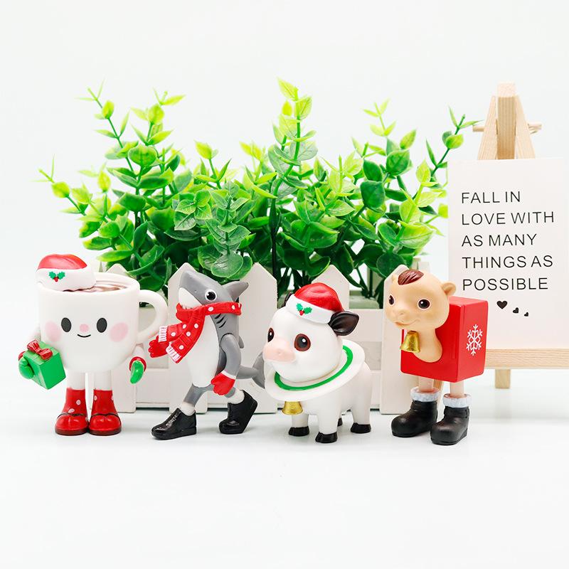 12pcs/Set Christmas Tung tung tung Sahur Action Figure Toy PVC Model Italian Brainrot Tun Tung Tung Sahur Figures Christmas Toy