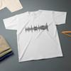 Personalised Soundwave T-Shirt Horizontal or Circle Various Sizes Colours