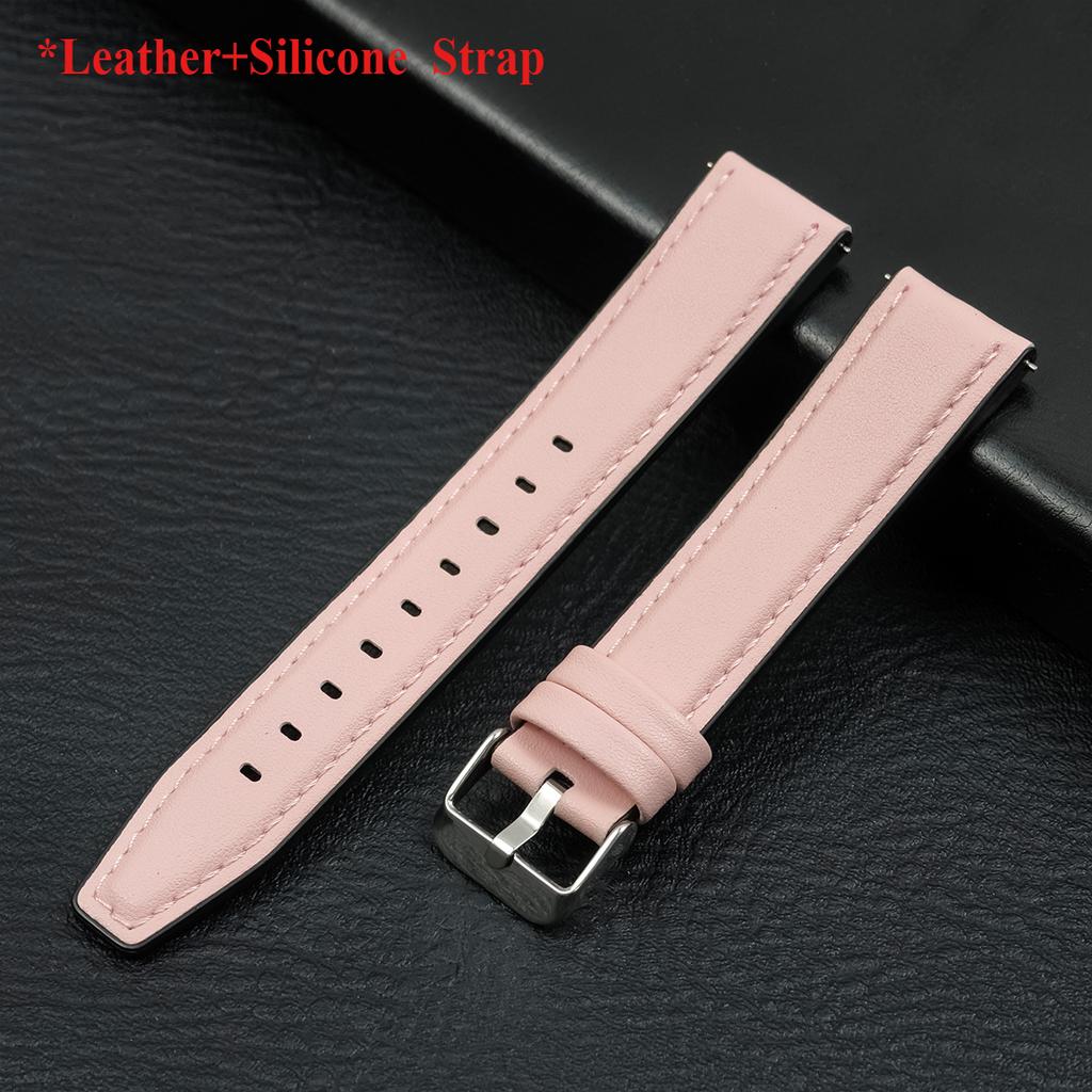 20mm 22mm Leather Strap for Samsung Galaxy Watch 7 6 5 4 40 44mm Gear Band Vintage Bracelet for Xiaomi Redmi Watch 5 Lite/Active