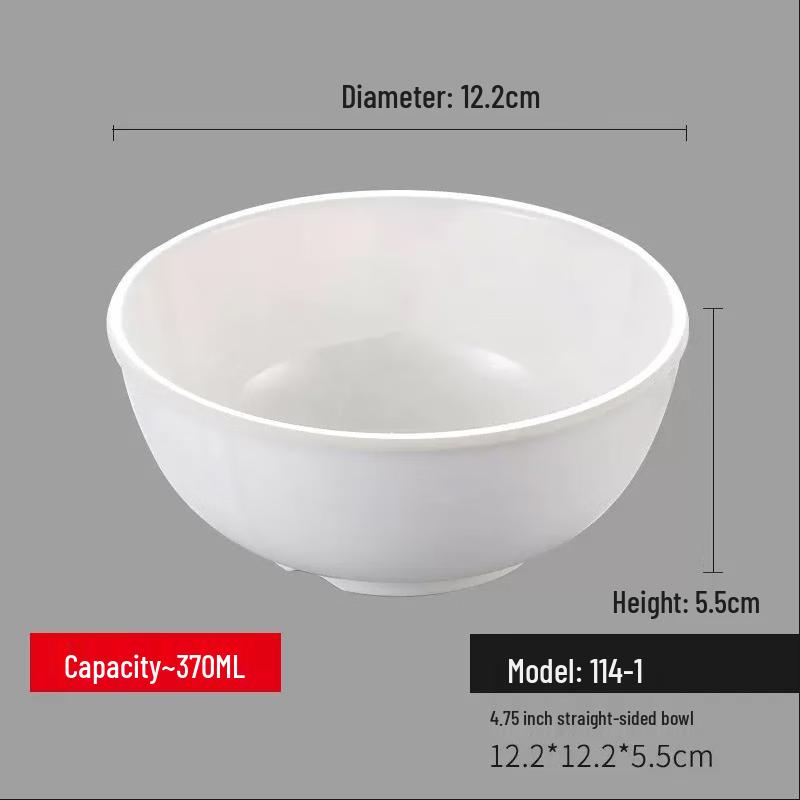 Nordic Style White Melamine Rice Bowl