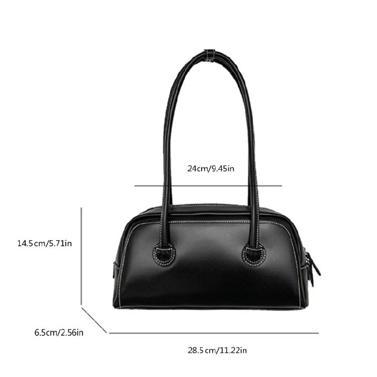 Splashproof Handbag Travel Bags for Women Solid Color Soft Leather Bag