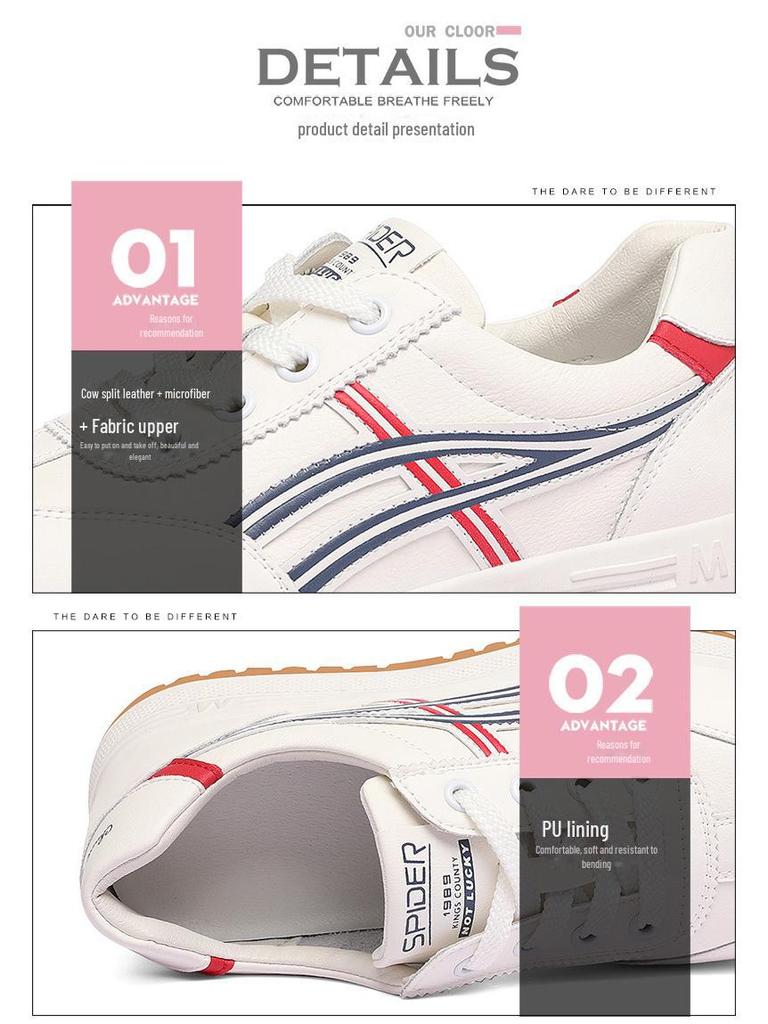 Women's Soft-Soled White Sports Shoes - Lightweight, All-Season, Casual Running & Travel Footwear for Spring & Autumn 2024