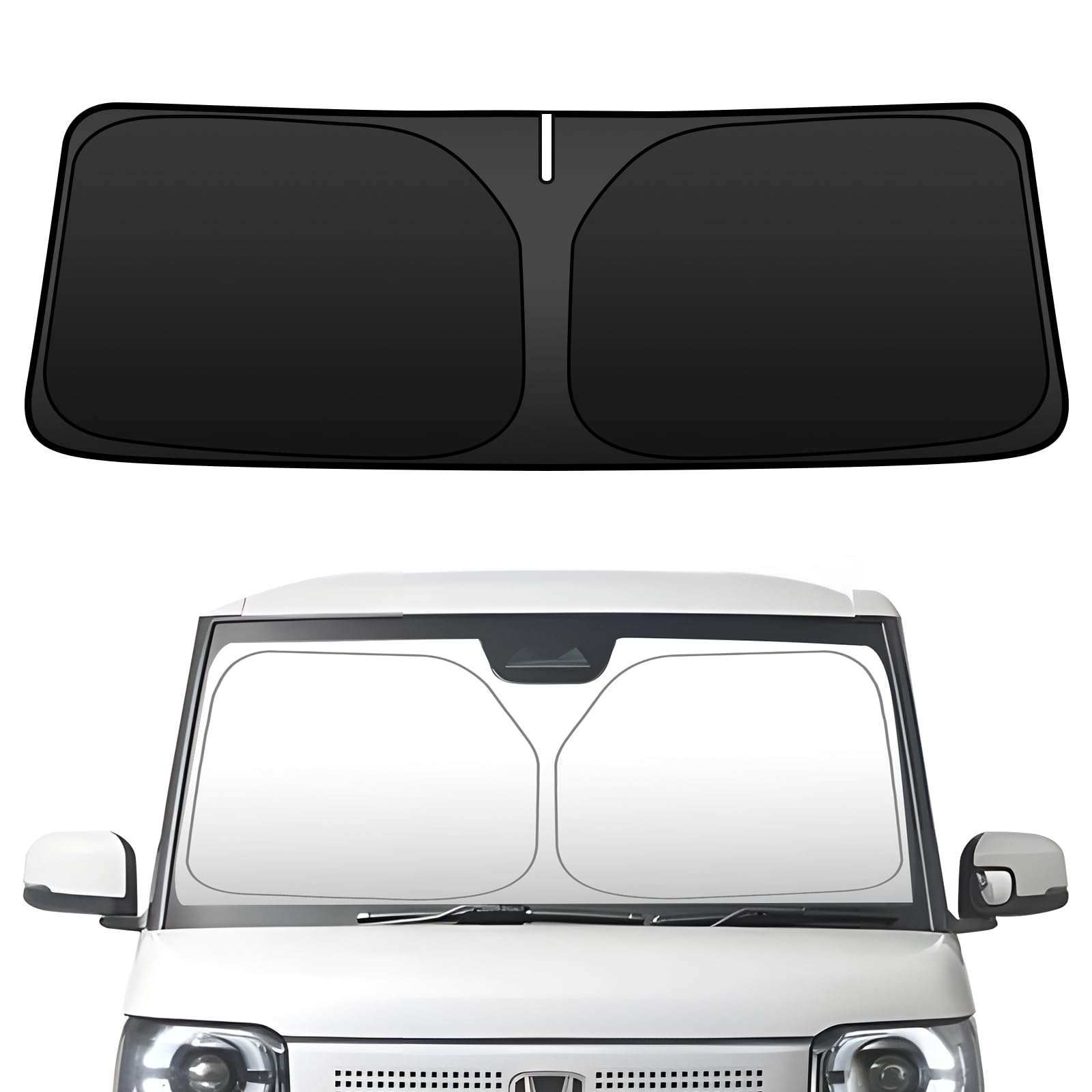 

дизайн для BLUESEATEC Honda JF5 JF6 серии солнцезащитный экран на лобовое стекло на заказ 3-го поколения автомобильный солнцезащитный экран автомобильный козырек передний солнцезащитный экран складной двойной теплоотражающий чёрный