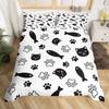 Cartoon Rabbit Duvet Cover Sweet Strawberry Milk Bedding Set,Cute Animals Fruits Comforter Cover Lovely Pink Stars Quilt Cover