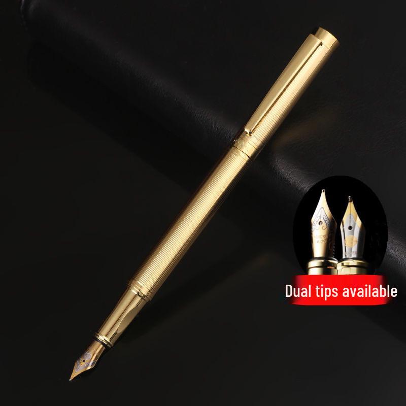 Yongsheng Iridium-Gold Kalligraphie Füllfederhalter mit austauschbarer Patronentinte