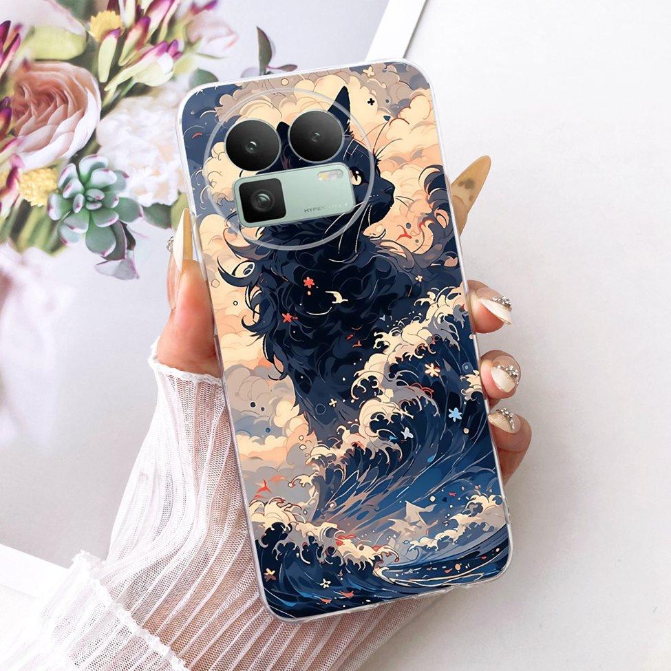 For Realme GT8 Case Cover Cute Cat Fashion Butterfly Luxury Painted Casing For Real me GT8 Bumper