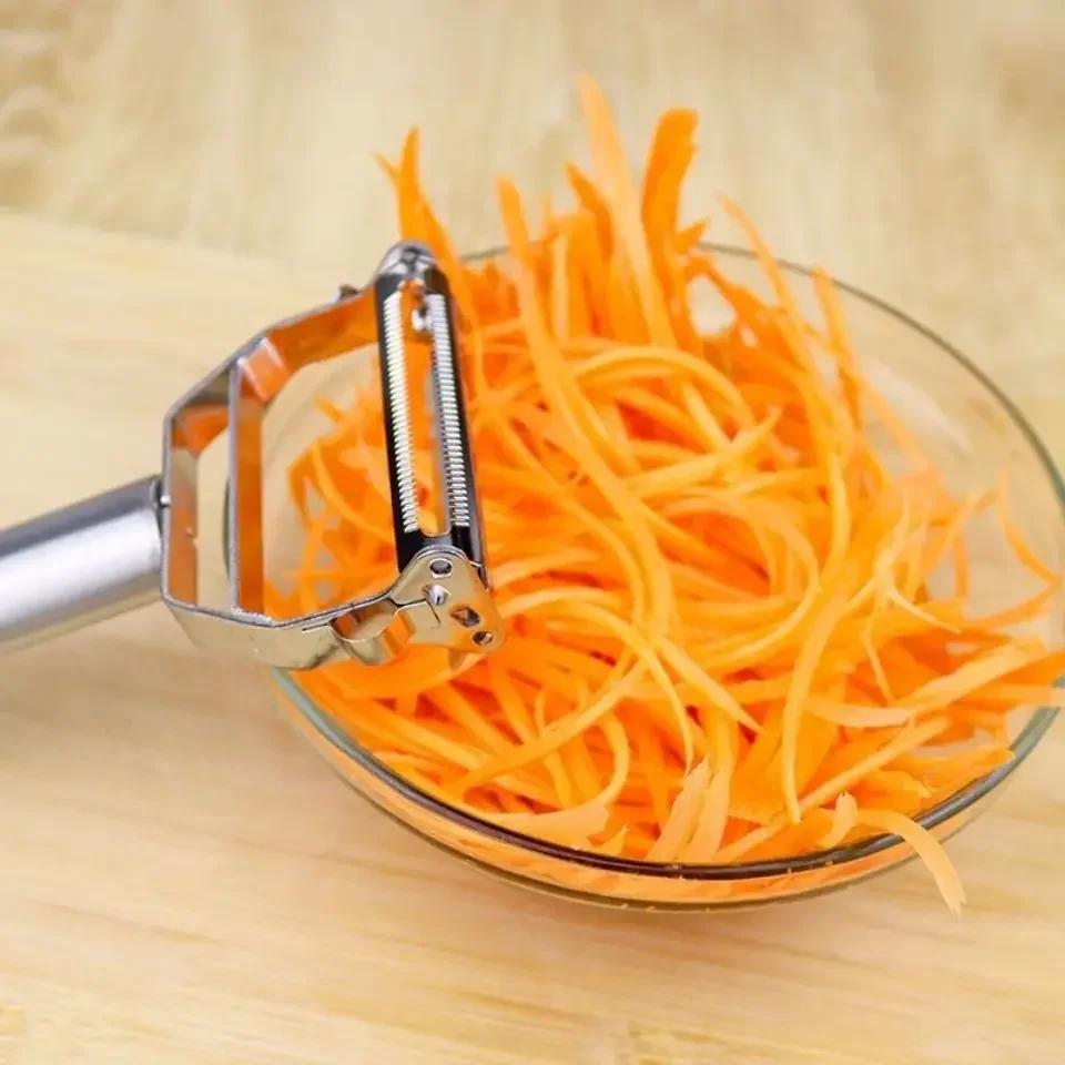 Hot 2 In 1 Stainless Steel Multifunctional Vegetable Peeler and Grater Potato Carrot Onion Shredder Fruit Home Kitchen Bar Tools