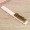 2/5/10Pcs Wood Handle Brass Wire Brush - 6x16 Row Brushes for Industrial Device Surface Inner Polishing Grinding Cleaning