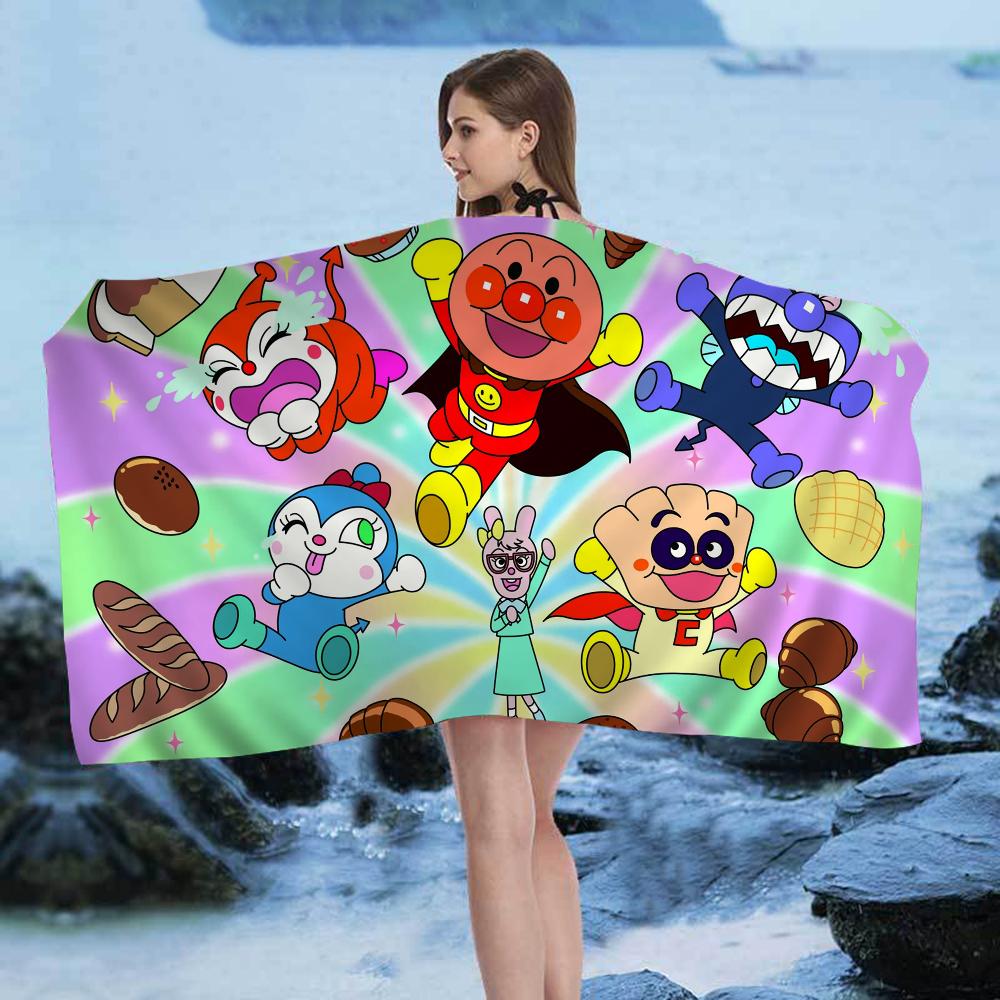 C-Children A-Anpanman Cartoon Beach Towel Cute Kawaii Room Decor Bath Girls Children Hand Towels For Bathroom Shower