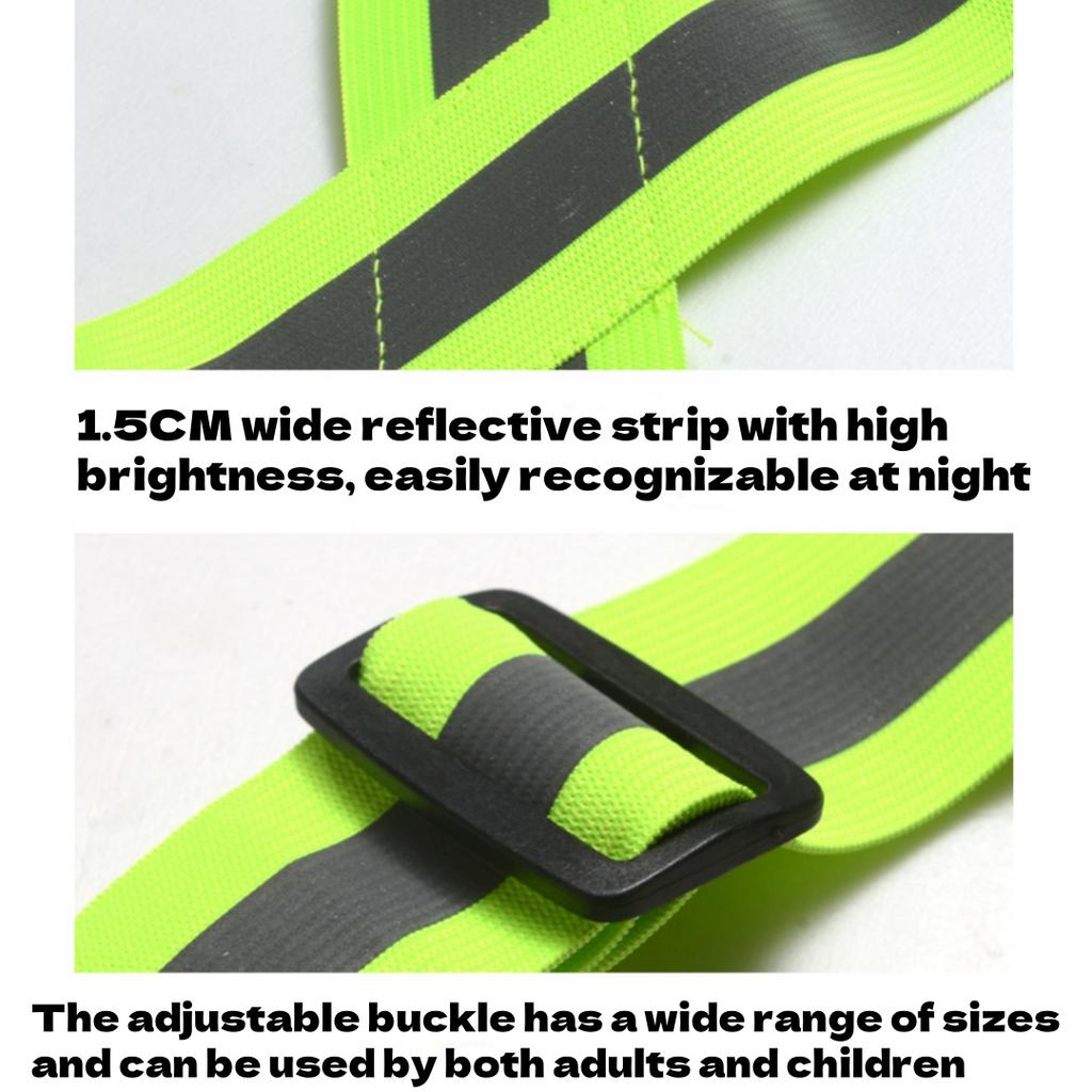 Adjustable Reflective Safety Vest High Visibility Safety Jacket with Strap for Night Work Running Bicycle