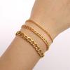 My Shape Fashion Cuban Chain Men Bracelet Stainless Steel 3/5/7/9mm Width Chain Bracelets Figaro Chain Boy Wrist Jewelry Couple